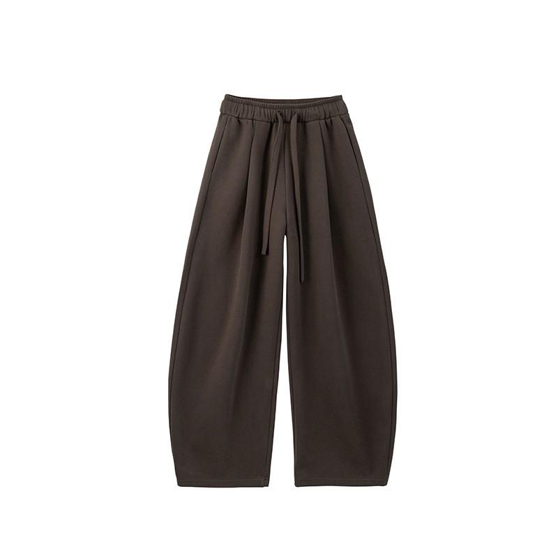 Womens Loose Wide-Leg Streetwear Jogger Pants Fall 2026 Cotton Blend Casual Trousers