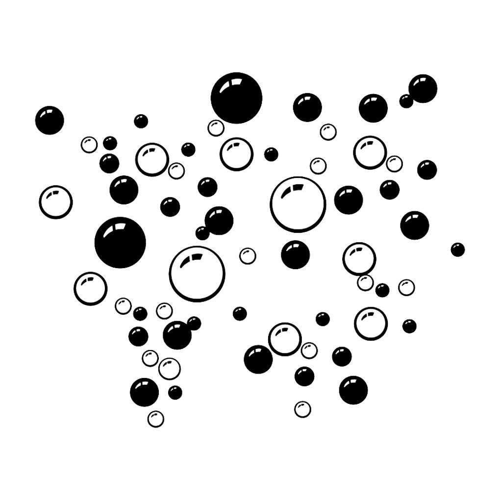 Пузыри Круг Съемные Обои Ванная Комната Окно Стикер Стены Дома DIY ПВХ Наклейки