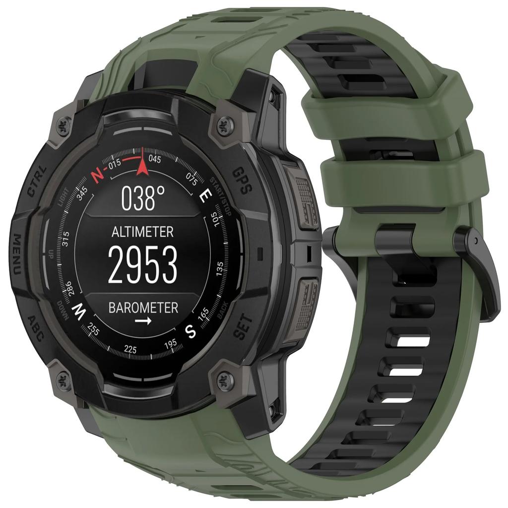 Мягкий силиконовый ремешок для Garmin Instinct 3 45 мм 50 мм Двухцветный браслет Наручный ремешок для Garmin 3 50 мм 45 мм Аксессуары для ремешка