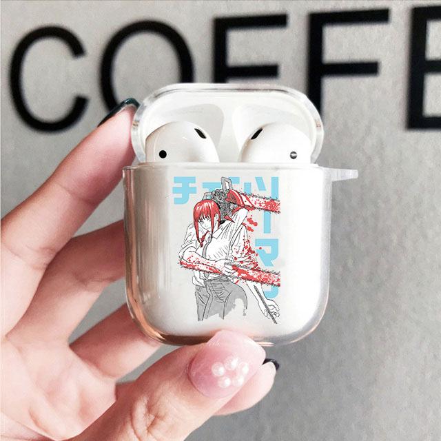 Чехол для Airpods с изображением бензопилы, мягкий защитный чехол для Airpods 1 2 3 Pro, милый мультяшный чехол Pochita Power для AirPods, чехлы в виде ракушки