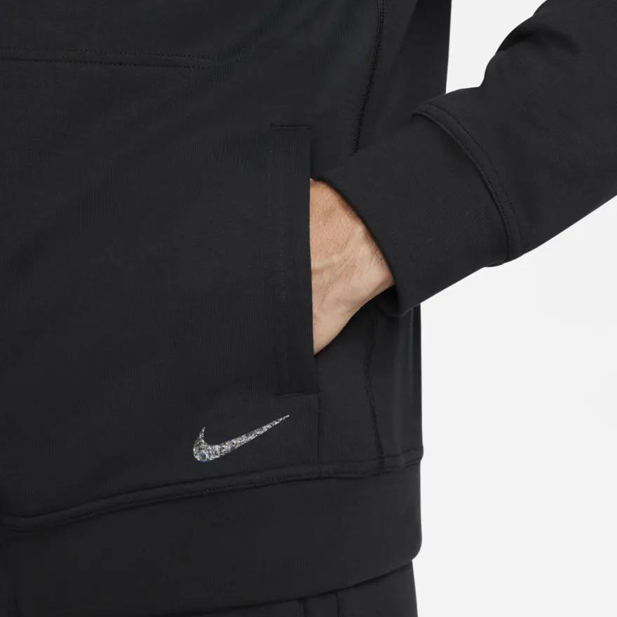 Nike Мужская толстовка с капюшоном на молнии Yoga Dri-FIT Черный DQ4877-010