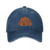 Vintage Poodle Baseball Cap  New Vintage Washed Cotton Baseball Cap Parent Kids Sun Hats