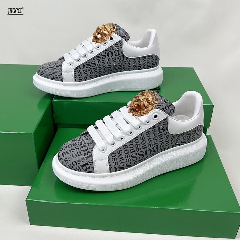 Мужская повседневная обувь из натуральной кожи высокого класса на низком каблуке, повседневные спортивные туфли с кожаной поверхностью, мужская обувь на толстой подошве A1