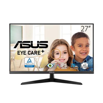 ASUS Monitor Eye Care VY279HE 27 световых лет гарантии дюймов/Full HD/IPS/Антибактериальная обработка/75 Гц/1 мс/HDMI, VGA/Снижение синего цвета/Перерыв