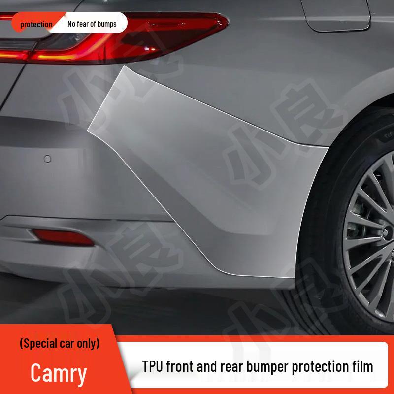 Toyota Camry Front & Rear Bumper TPU Protective Film - Transparent & Invisible, Fits 25 Models
