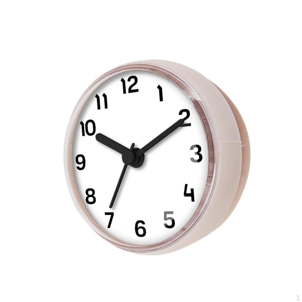 Compact And Waterproof Digital Wall Clock with Easy-to-attach Suction Cup Silent Battery, Made