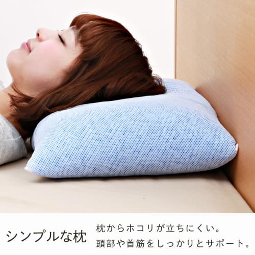 Iris Plaza Pillow, Made In Japan, Adjustable Height, Breathable, Hard Pipe, Dust-Resistant, Provides Firm Head and Neck Support, Washable, Moisture-Re
