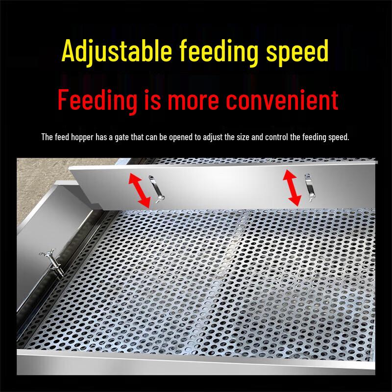 JZDASI 201 Stainless Steel Linear Vibrating Screen Machine CN plug (adapter included)