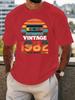 Vintage Cassette Tape 1982 Retro Sunset Graphic Unisexs T Shirt 80s Music Lover Short Sleeve Crew Neck Cotton Birthday Casual Tee