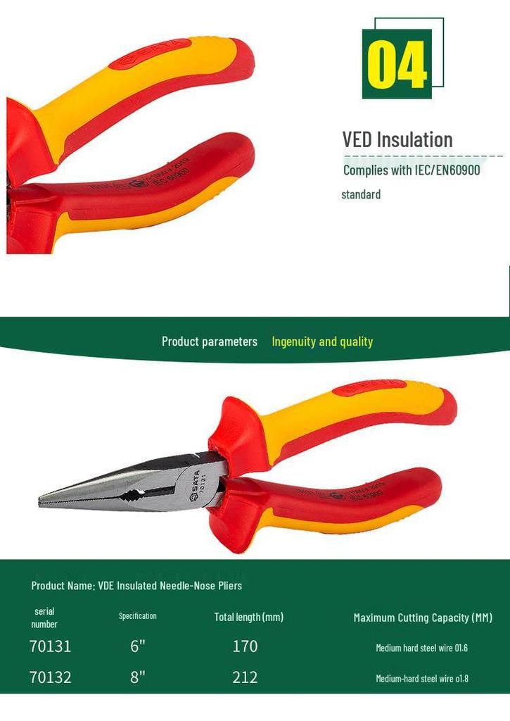 Изолированные высоковольтные бокорезы SATA VDE 6" и 7"