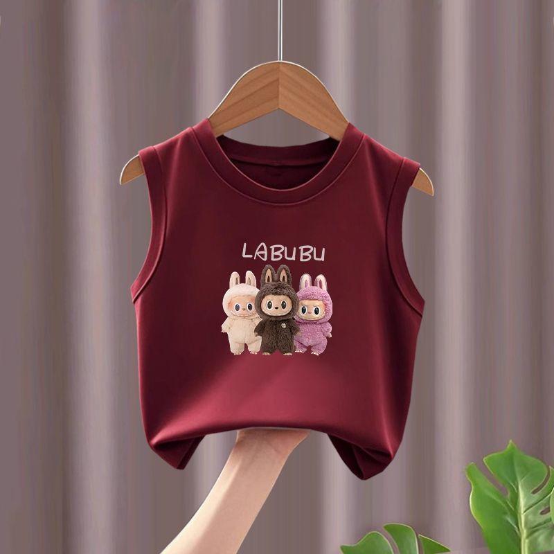 Детский узорчатый жилет без рукавов, летний повседневный топ для мальчиков и девочек