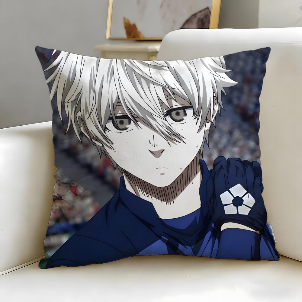 Популярный аниме Blue Lock Наволочка Мягкая и Легко стирающаяся – Универсальная для Дивана, Кровати, Путешествий и Офиса