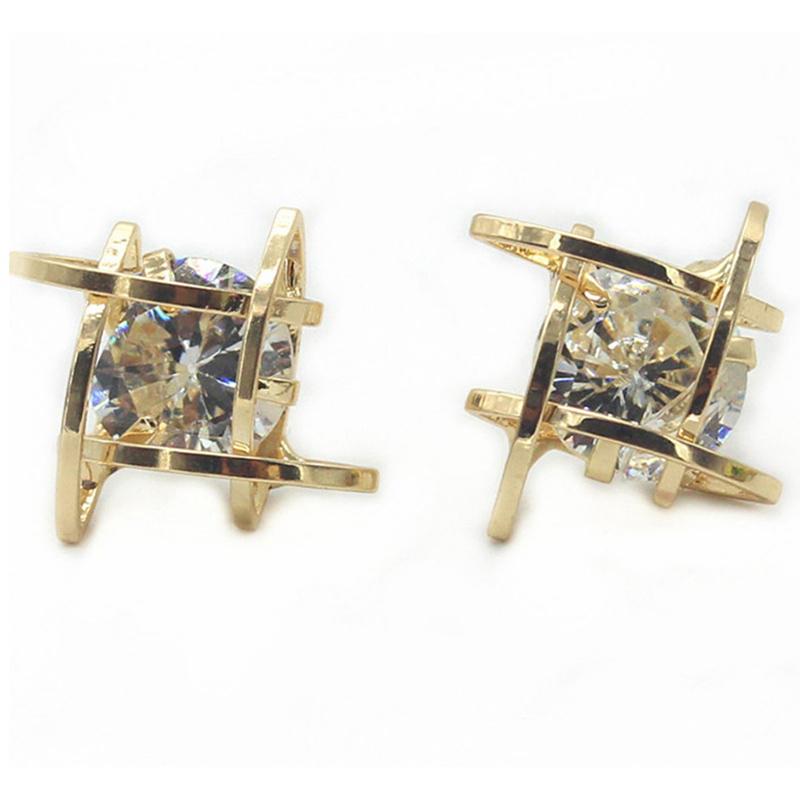 Fashion Women Earring Hollow Out Square Earrings Ear Studs Best Portal