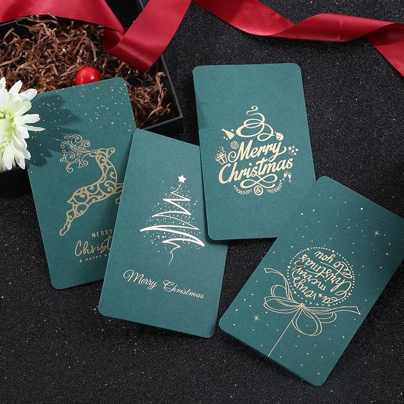 2025 Рождественская праздничная открытка с поздравлением и благодарностью с конвертом - Счастливого Рождества, благословение