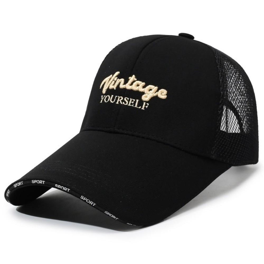Letter Embroidered Baseball Cap Breathable Peaked Cap Fashion Snapback Cap  Summer