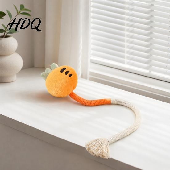 Тихая игровая игрушка для кошек Игрушка из хлопковой веревки Плюшевое облако Морковка Сыр Жевательная игрушка
