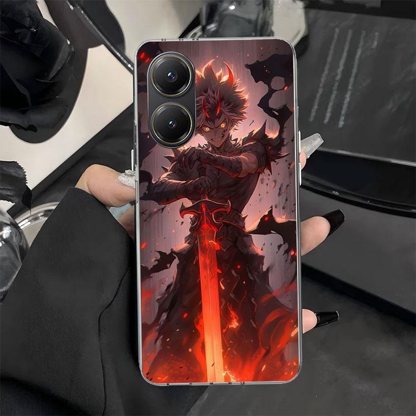 Черный Чехол для Телефона Аниме C-Clovers для Xiaomi Poco X7 X6 X5 X3 Pro F7 Ultra F6 F5 F4 Gt X4 Nfc M6 M5S M4 M3 M5 Мягкий Силиконовый Чехол