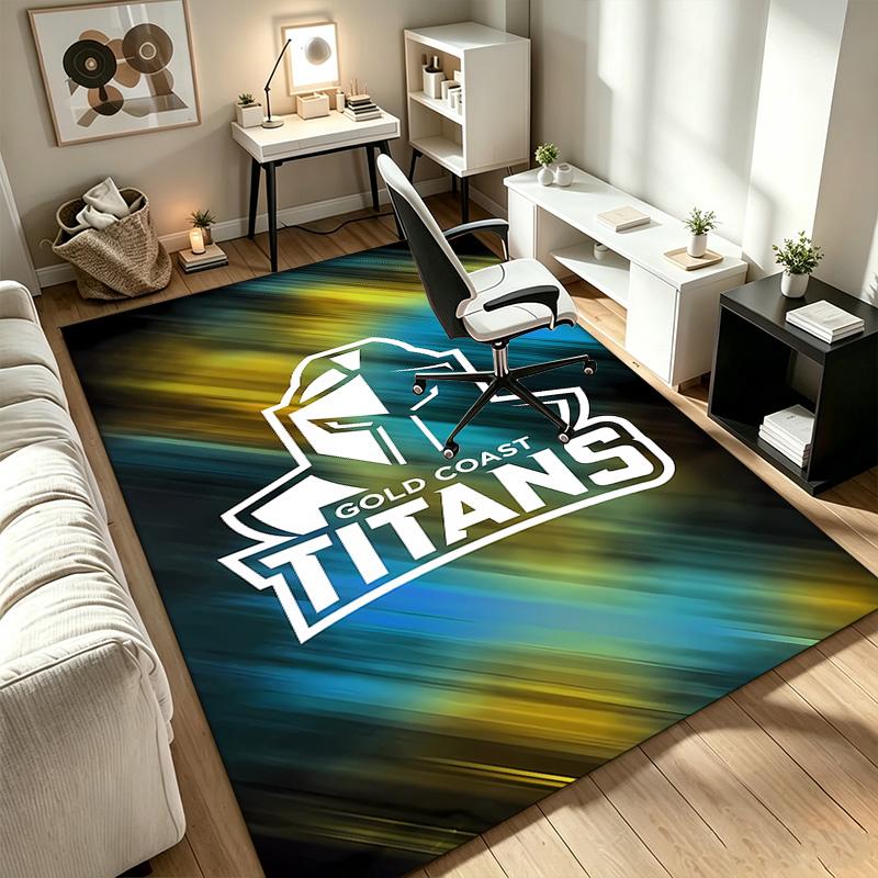gol coast titans  A rug suitable for office chair areas living rooms and computer desks perfect for home offices and an ideal holiday gift
