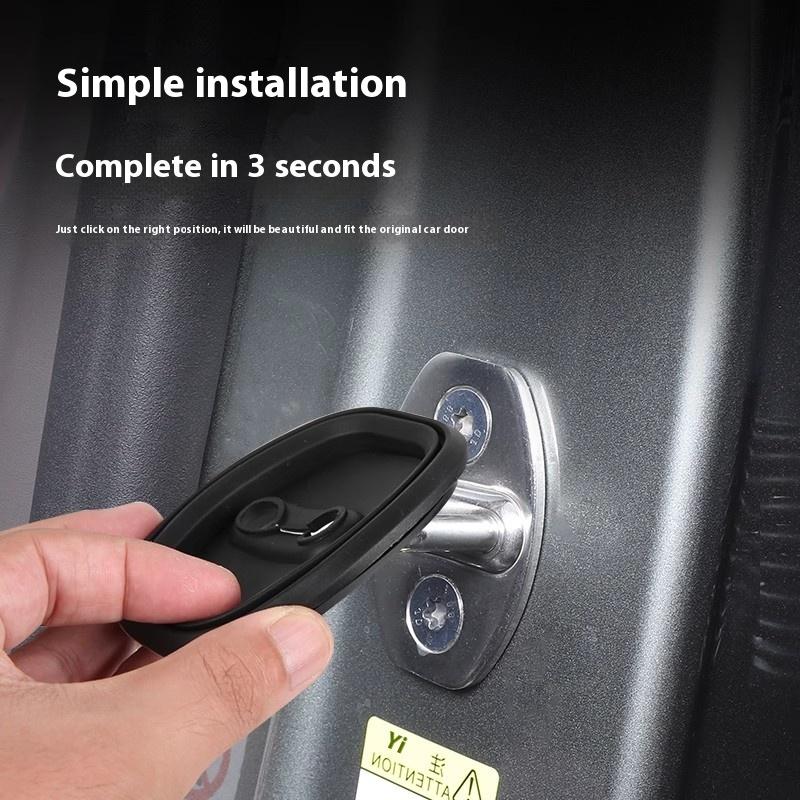For XPeng G7 Xiaopeng G7 Door Lock Protective Cover Silicone Door Lock Buckle Cover Shock Absorption Cushion G7 Modification