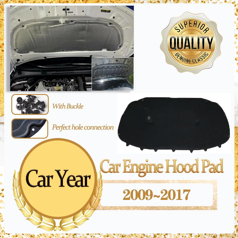 Капот с шумоизоляцией для двигателя автомобиля для VW Polo MK5 Аксессуары Volkswagen Polo Vivo Ameo 2009~2017 Передний теплоизоляционный хлопковый огнестойкий коврик