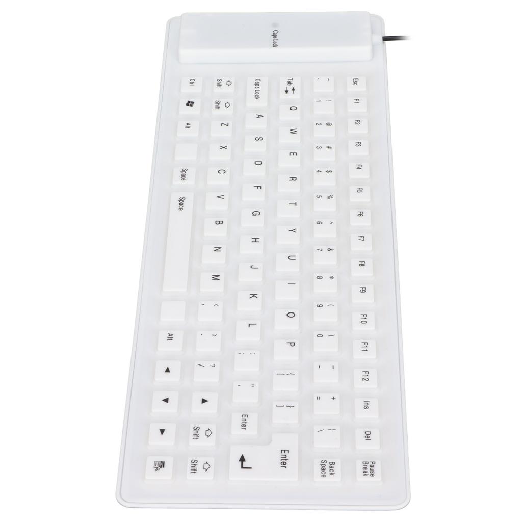 Silicone Keyboard Fully Sealed Design Lightweight Portable Silent Soft Comfortable USB Wired