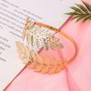 Women Round-Shape Bangle Jewelry Laurel Leaf Bracelet Arm Chain Bridal Decor Upper Arm Bracelet