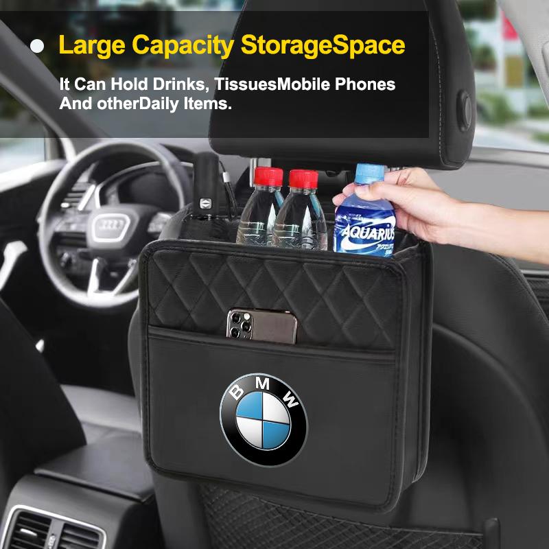 Seat Storage Bag PU Leather Box Storage Bag Phone Tissue Drink Purse For BMW 2 Series F22 F23 F45 F46 F87 F44