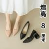 Sheepskin~ Commuter Single Shoes Women's 2025 New Models with Skirts, Patent Leather Nude High Heels Are Not Tired, and the Inner Height of the Feet I