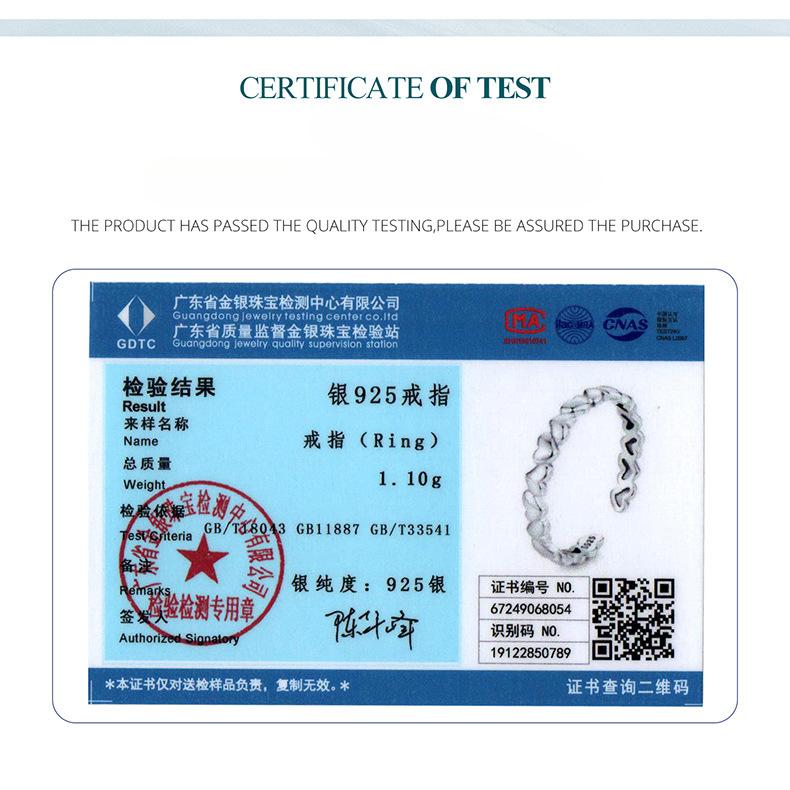 925 Sterling Silver Love Open Ring, Simple Modern Design Fashionable Women'S Ring, Independent Station