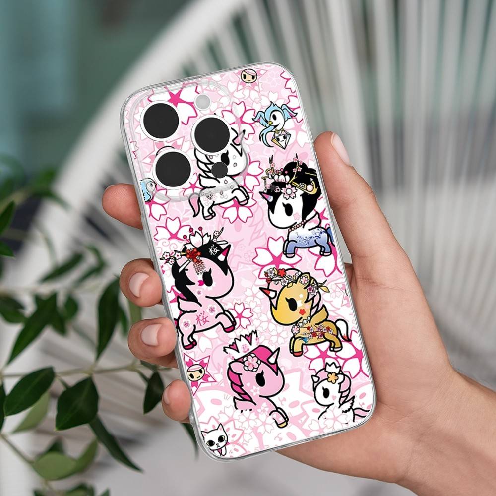 Japan T-Tokidokis Phone Case For iPhone 16,15,14,13,12,11 Pro,Max,Plus,X,XS,XR,SE,Mini Transparent Silicone Soft