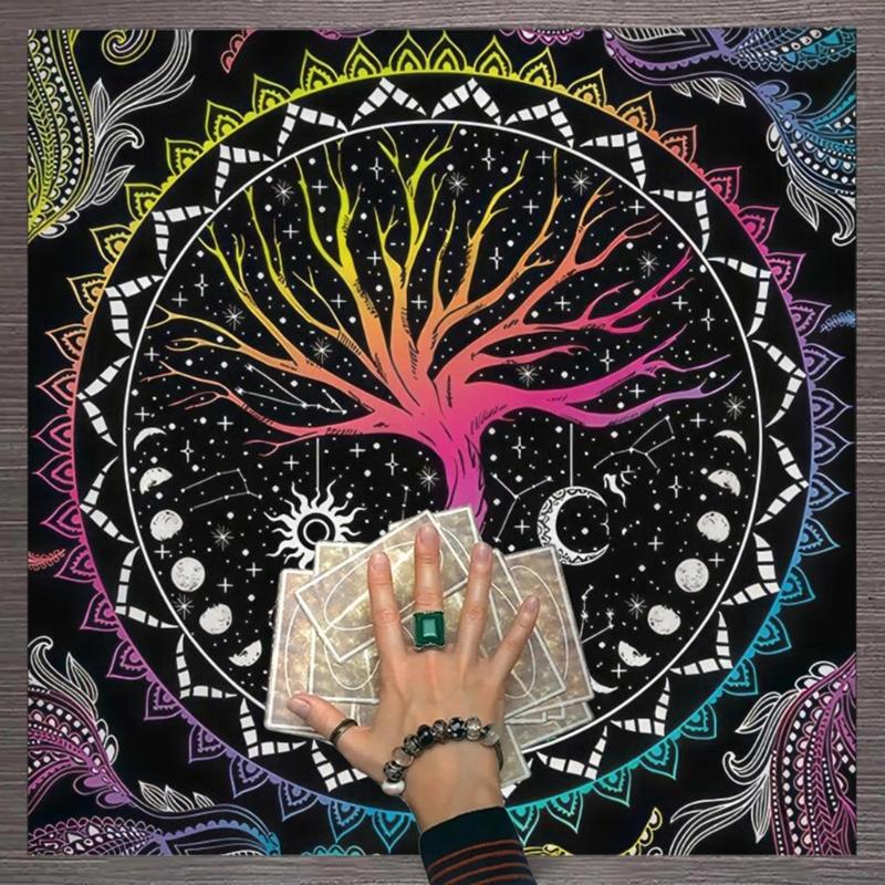 50x50/60x60/75x75см Скатерть-мат для Таро Геометрические гадания Скатерть для стола Настольная игра Коврик для карт Оракулов Коврик для рун