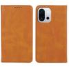For OnePlus 13T 5G Case Strong Magnetic PU Leather Phone Cover Calf Texture