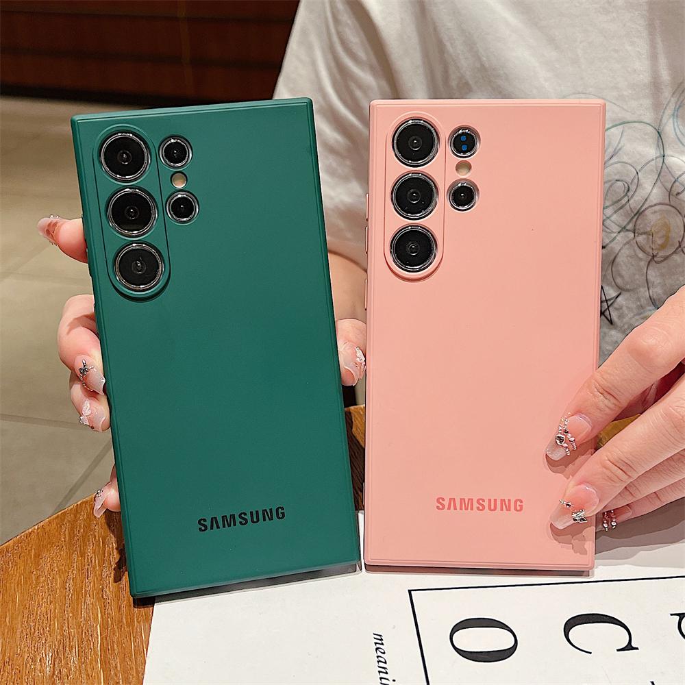 Официальный противоударный мягкий чехол из жидкого силикона для Samsung Galaxy S25 S24 S26 S22 S23 Ultra Plus S25 FE, чехол-защита однотонный