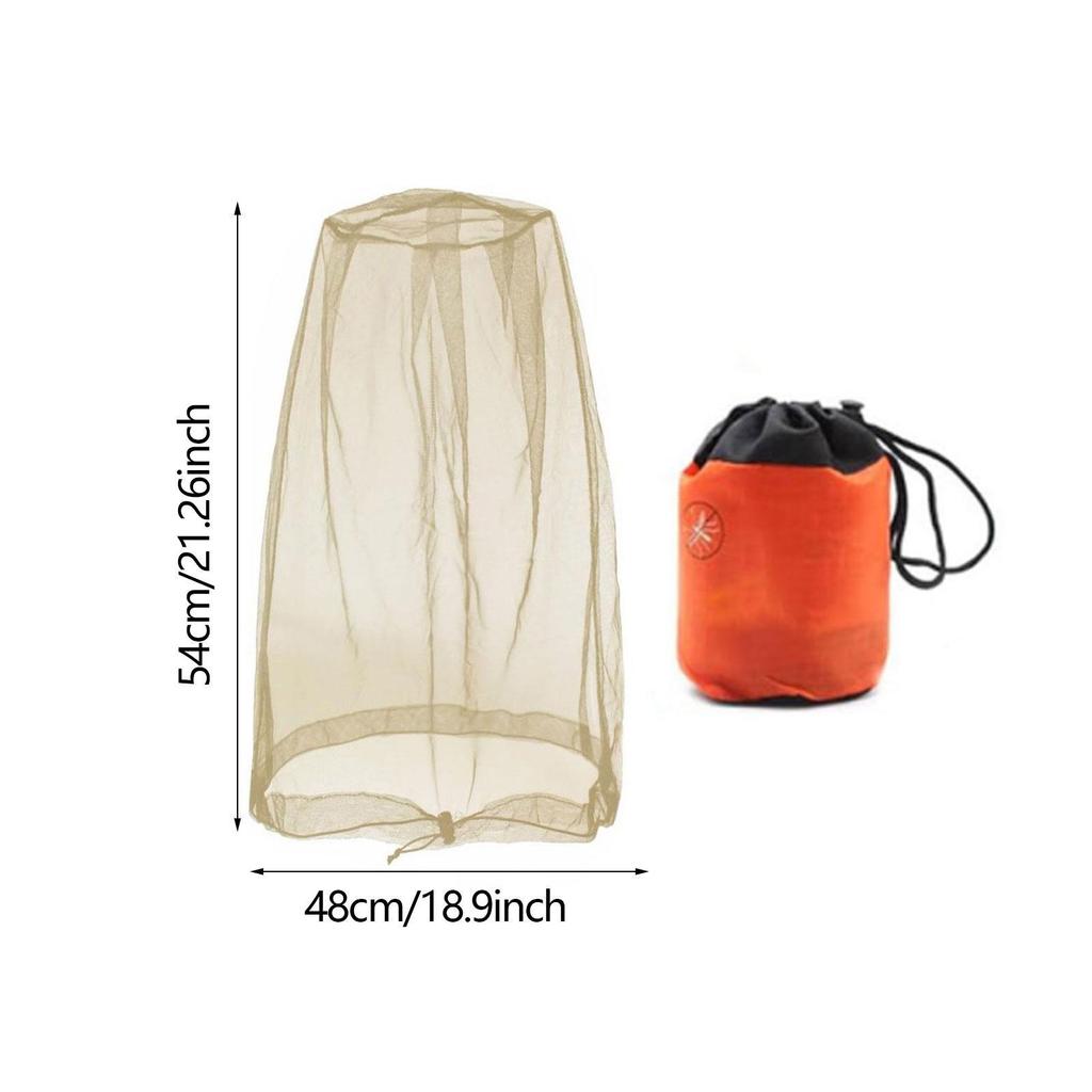 Face Net Mesh with Storage Bag Mosquito Hat Net for Climbing Fishing Outdoor