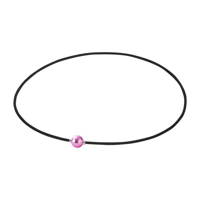 [Hayata Hina Athlete-Used Item] [Phiten] RAKUWA Necklace EXTREME Mirror Ball (Light) Pink/Silver 45cm.