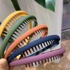 Hair Accessories Solid Color Matte Non-slip Toothed Headband Hair Band