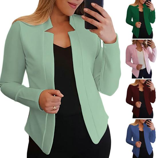 Women Blazer Long Sleeves Thick Lightweight Women Open Front Blazer Coat Female Clothing