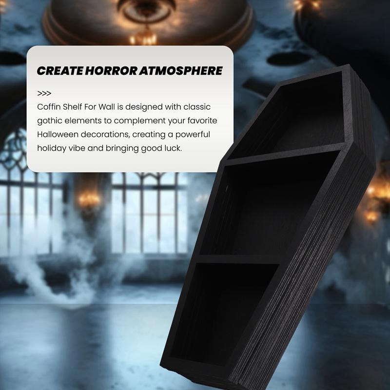 Coffin Shelf Decoration Witch Shelf Oddities Hanging Shelf Coffin Makeup Shelf Gothic Decor Floating Shelves Wall Decor