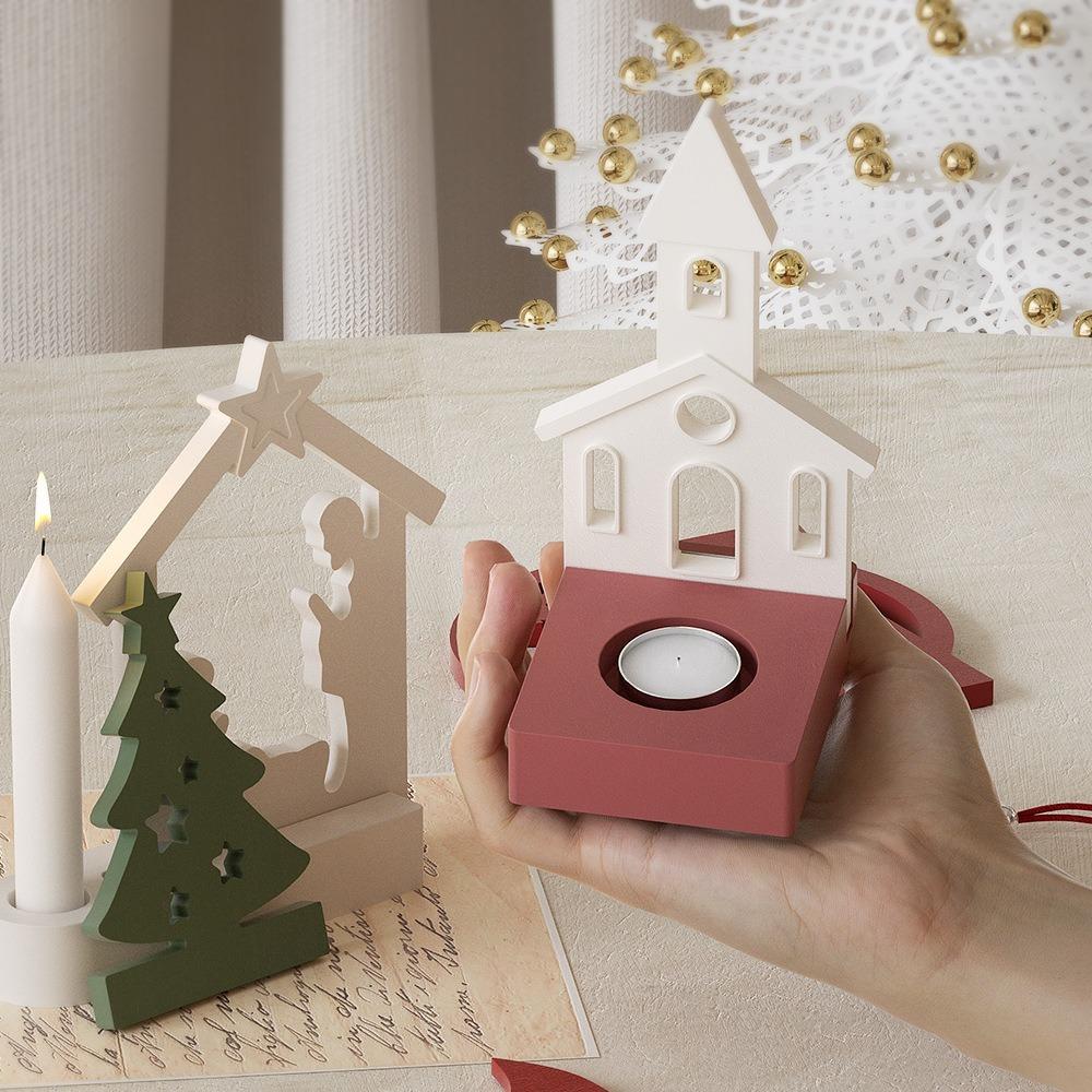 Handmade Jewelry Stand Casting Molds Christmas DIY Candle Holders Portable Ornaments Molds