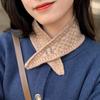 Thickened Cross Neck Warmer Windproof Women Winter Neckerchief Retro Wool Knitted Scarf Girls