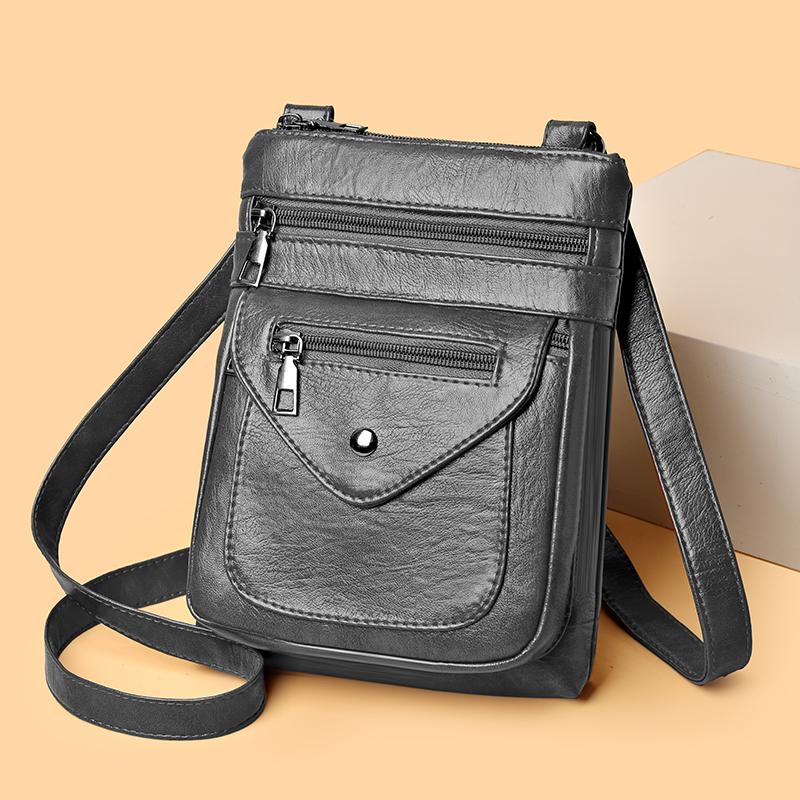 Сумка для мобильного телефона женская ретро мягкая кожаная сумка через плечо кошелек для монет