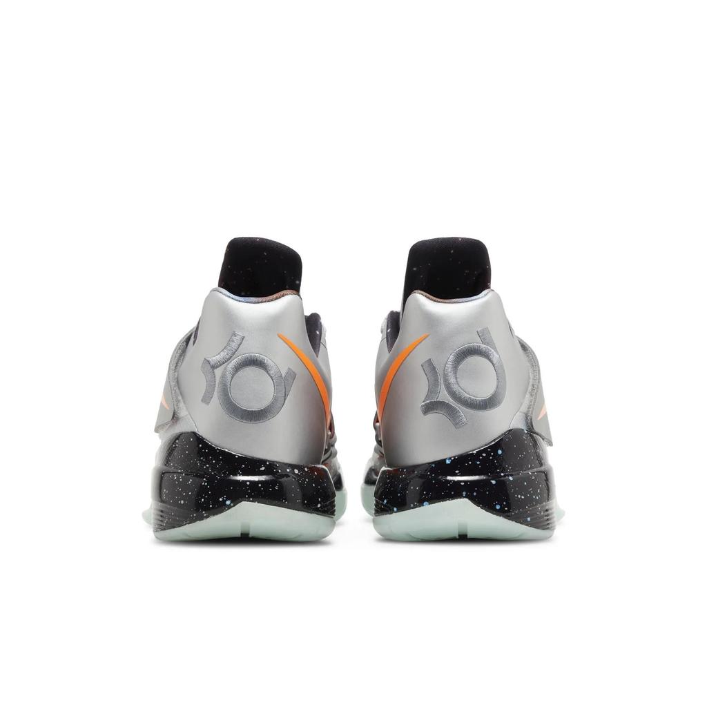 Nike Zoom KD 4 'All Star - Galaxy' 2024 (унисекс) Металлический серебристый / Полностью оранжевый / Темно-серый Баскетбольные кроссовки FD2635 001