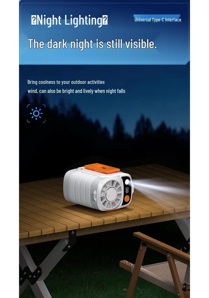 Portable 6000mAh Cross-body Waist Fan with Ice Pack for Outdoor and Construction Use - 2025 Model