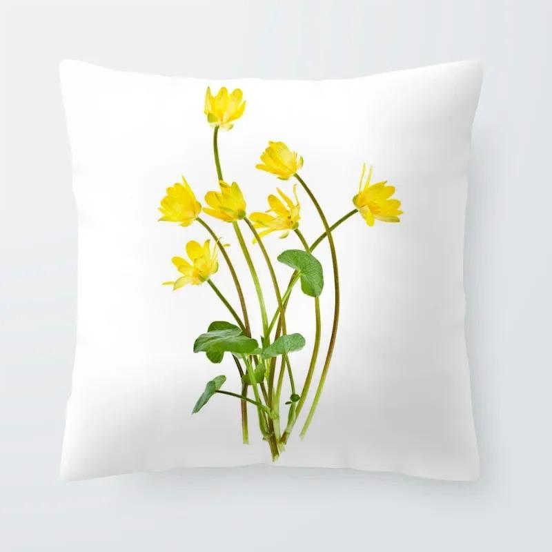 Простая цветочная декоративная наволочка для гостиной, офиса, украшения для дома, наволочка