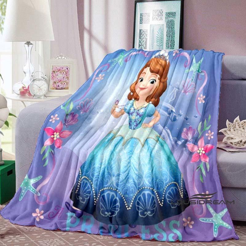 Disney Sofia The First Cartoon Soft and Fluffy Blanket, Suitable for Children and Adults, Can Be Used As A Sofa Blanket.