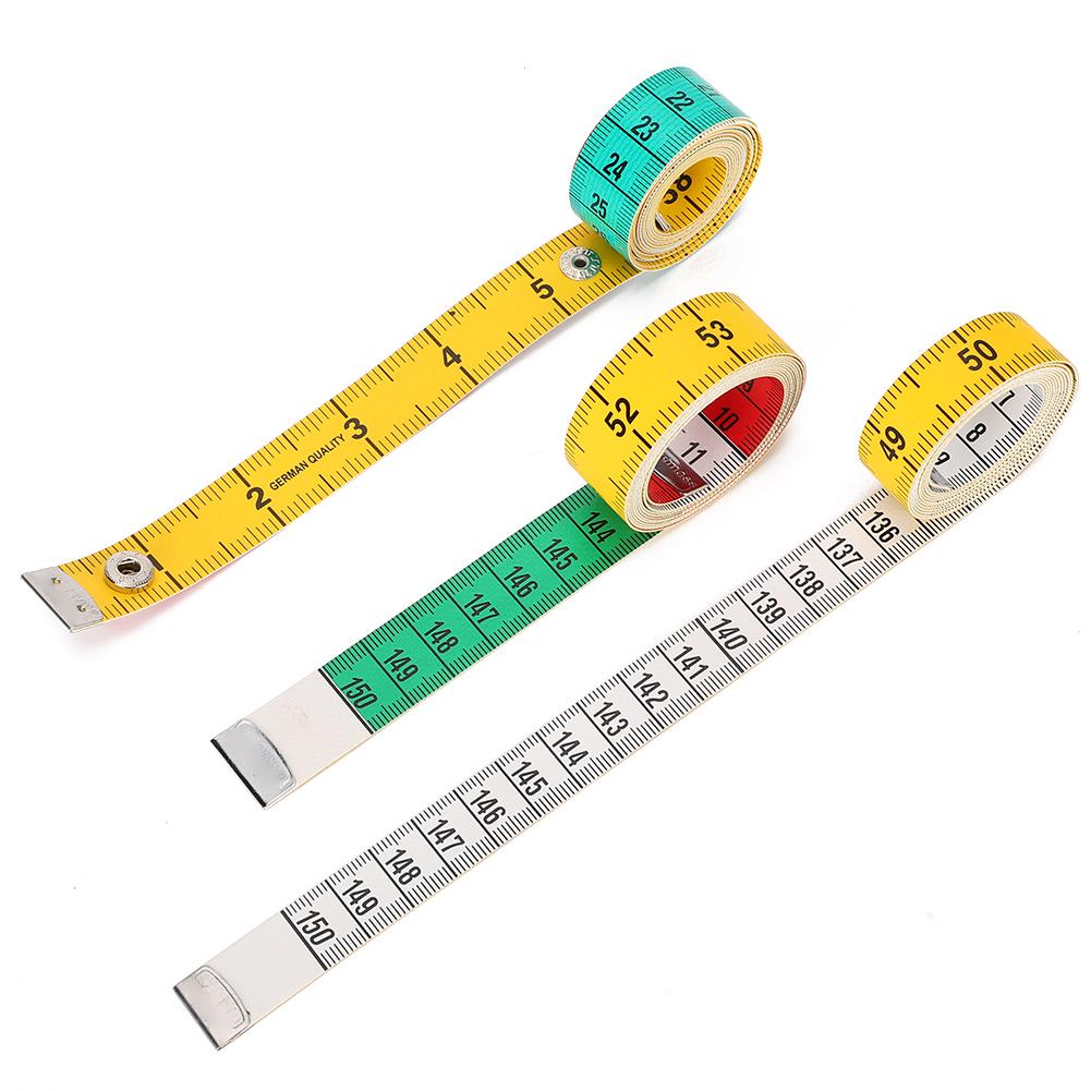 3 шт. мягкая измерительная лента для шитья одежды, двойная шкала, цветная гибкая линейка для измерения тела
