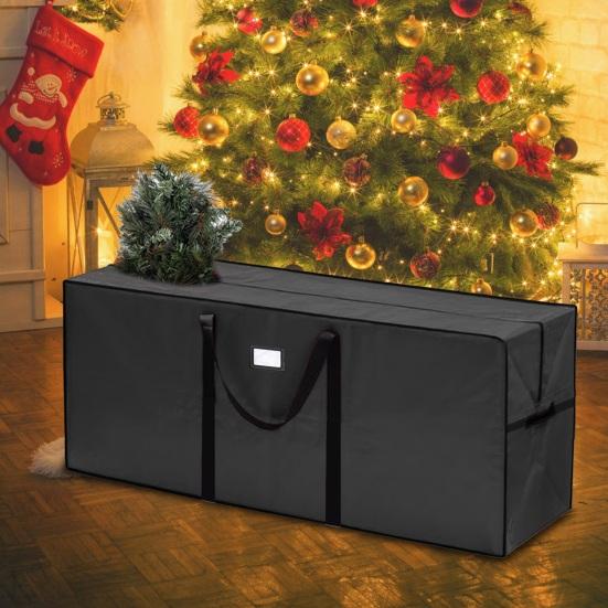 Водонепроницаемая сумка для хранения рождественской елки с усиленной ручкой, застежкой-молнией, большой вместимостью, влагостойкостью