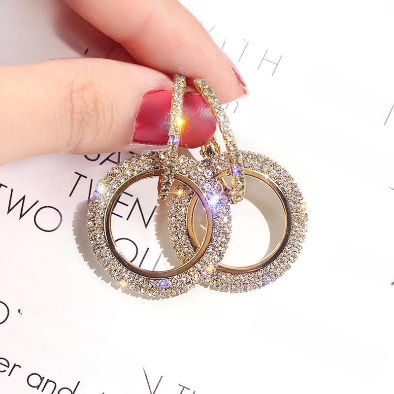 Exaggerated Style Slimming Earrings: S925 Sterling Silver Hoops Fashion Earrings for Women - Korean Trend