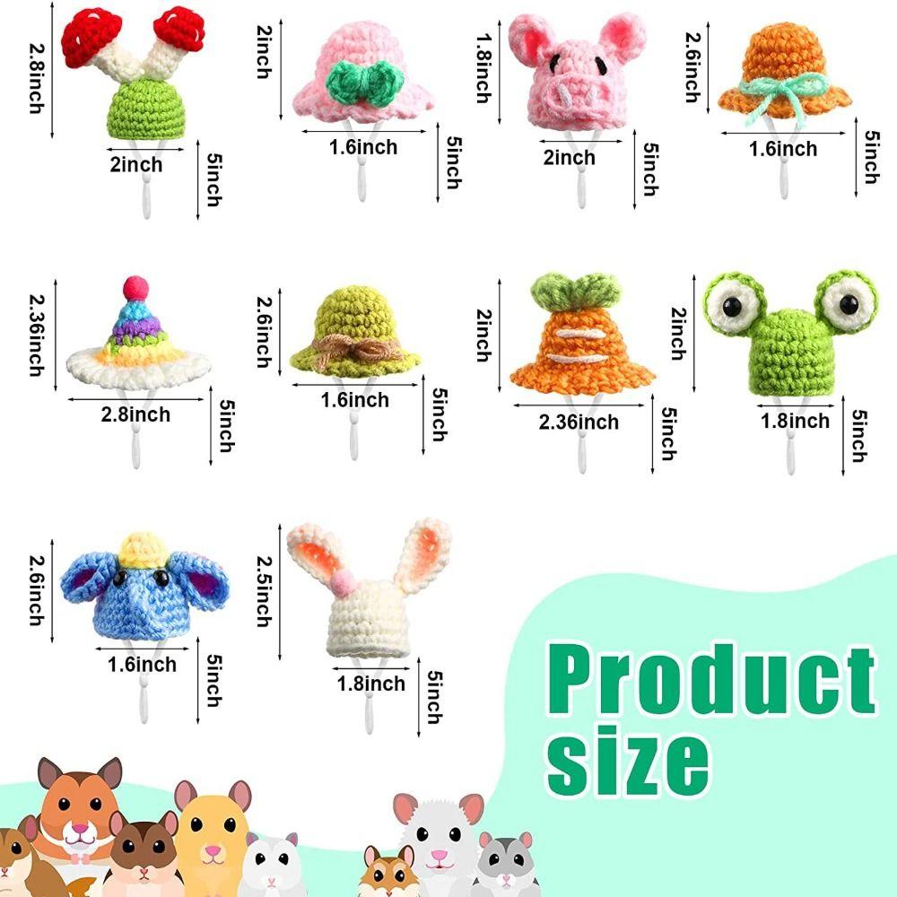 With Adjustable Strap Mini Hamster Hats Party Clothes Accessories Handmade Hamster Hats