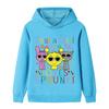 B1056 Kids Boys Girls Sprunki Cartoon Cute Print Long Sleeves Hoodie